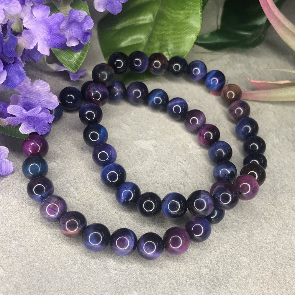 Galaxy Tigers eye crystal/gemstone bracelet - Picture 2 of 5